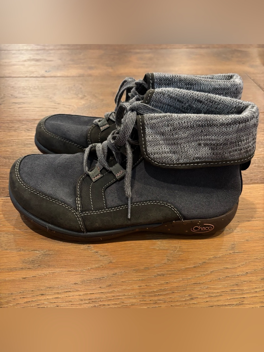 Chaco Womens Barbary Hiking Ankle Boots Castlerock Gray Comfort Size 8 US